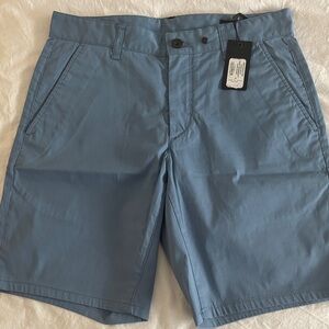 rag & bone Light Blue Flat Front Men's Shorts